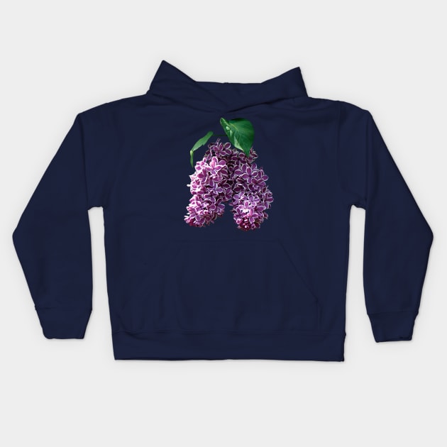 Lilacs - Two-Toned Lilacs Kids Hoodie by SusanSavad